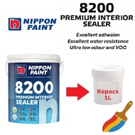 1L Repacking Nippon Paint 8200 Premium Interior Sealer Cat Sealer Dinding Dalam Undercoat Primer 室内底