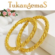 TukangemaS gelang emas 916 pintal klasik bangles 22k Gelang / Bangle kosong | [916 Gold] Jewellery N