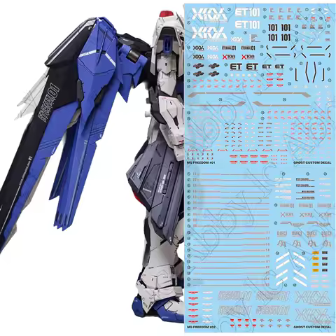 for MG 1/100 Freedom Ver 2.0 2 PCs UV Light-Reactive Precut Caution Detail Water Slide Decal Sticker