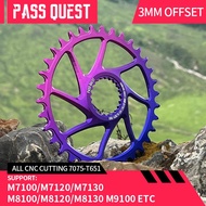 PASS QUEST-3mm offset,Direct Mount Crank, Narrow Wide Chainring, for M6100, M7100, M8100, M9100 Cran