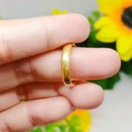 [terbaruu emas tua asli 24 (99%) cincin kawin model ring polos