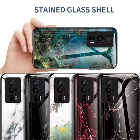 Tempered Glass Back Case For POCO F5 Pro X5 Pro M5 C40 X4 GT F4 GT POCO X4 Pro M4 Pro POCO X3 GT F3 