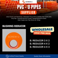Bushing Reducer PVC Orange Pipe Fittings 2" 3" 4" for Sanitary Pipe
