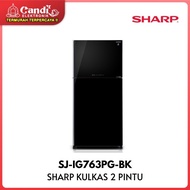 SHARP Kulkas 2 Pintu Big Reff Kapasitas 510 Liter SJ-IG763PG-BK