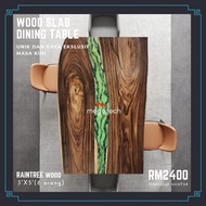 Meja makan kayu balak / dining table wood slab