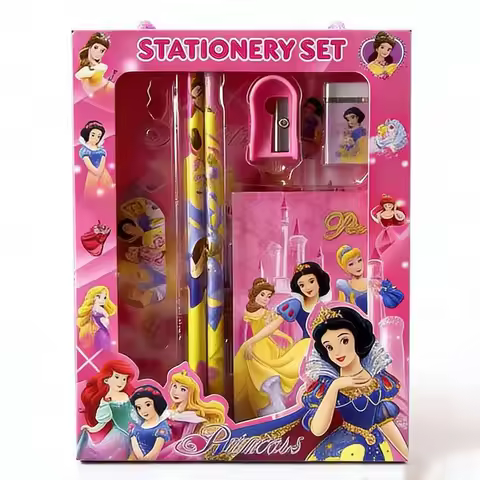 6 unids/set Frozen Mickey y Minnie Stitch papelería Set regalos escolares con sacapuntas borrador cu