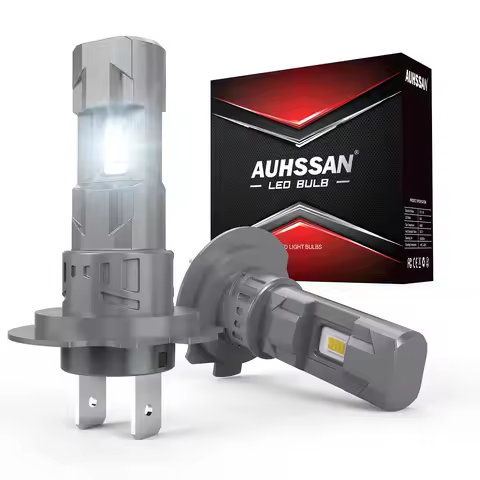 AUHSSAN 2pcs H7 Led Car Lights Fog Lamp Super Bright 6000K White 16000Lm For Audi A4 B6 A3 8P A6 C6 