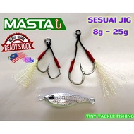 (READY STOK) MASTA ASSIST DOUBLE MICRO JIG HOOK FAST JIG SLOW JIG 8G-25G SIZE HOOK #12/#14