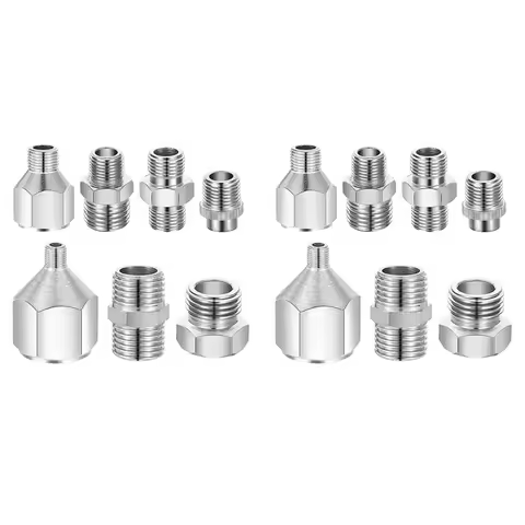 【Big deal】14Pcs Airbrush Adaptor,Airbrush Fitting Airbrush Connector Kit Airbrush Threaded Plug For 