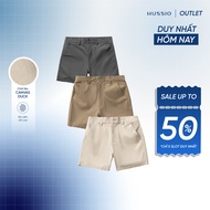 [7.8 ONLY] Men's A-line Short Pants in thick, youthful, form-fitting Canvas Duck fabric - HUSSIO