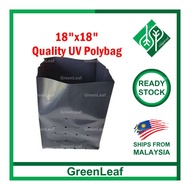 (1KG 18''x18'') Polybag Tebal UV Hitam Polibag Tebal Poly Bag Fertigasi Nursery Plantation Bag Polyb