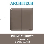 Architech INFINITY A63 2 Gang 1 Way Switch and 2 gang 2 way switch