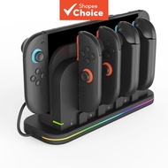 Cooling Charging Dock PG-SW2062 for Switch/OLED/Switch 2&Pro Controller with RGB Light, 8-Slot Charg