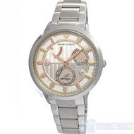 EMPORIO ARMANI亞曼尼 AR4668-中 手錶 銀面玫金時標鋼帶 動力儲存顯示 機械錶 男錶【錶飾精品】