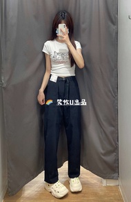UNIQLO Xiaoyou U สำหรับทั้งหญิงและชายยืดหยุ่นได้ลำลองกลางแจ้งทำงานกันน้ำกางเกงไนลอน463981