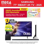 SAMSUNG QA77S90FAEXXS 77" OLED 4K S90F SMART TV | Free TV WMT | Free $300 Mooments & S800D Redeem Sa