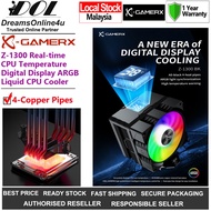 X-GAMERX Z-1300 CPU Digital Display ARGB CPU Fan Cooler Intel Core i3 i5 i7 Ultra7 LGA1851 1700 2011
