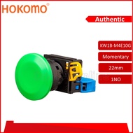 HOKOMO 40MM 1NO GREEN MOMENTARY MUSHROOM HEAD PUSH BUTTON(KW1B-M4E10G)