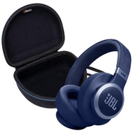 JBL LIVE 770NC Wireless Over Ear Noise Cancelling Headphone Bundle with gSport EVA Case (Blue)