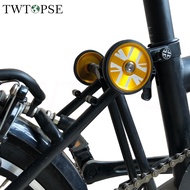 TWTOPSE British Flag Easy Wheel For Brompton Folding Bike Easywheel Titanium Bolt Bicycle CNC AL7075