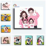 KLX--60*80cm/40*50cm Family photo Large size painting by number painting by number painting by numbe