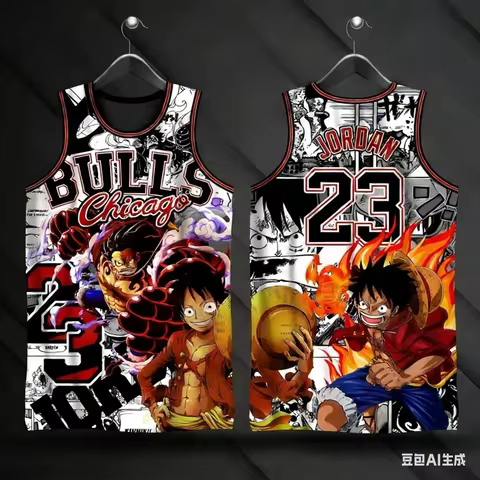 2026 New Anime One Piece Special Design Giannis Antetokounmpo #34 Basketball Jersey Kids Basketball 