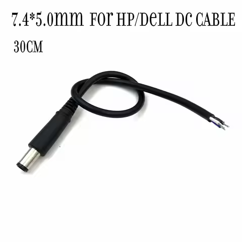 DC repair cable 7.4*5.0mm Power Plug Socket Connector with pin For hp /Dell 30cm For Notebook PC Cha