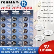 RENATA CR2032 / CR2025 / CR2016 3V Lithium Battery High-Stability Coin Cell, 7-Year Shelf Life