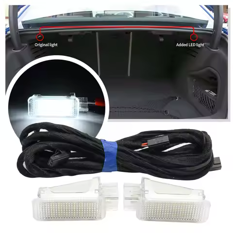 2PCS Led Luggage Compartment Interior trunk Light For 2016-2024 Audi A4 S4 B9 Sedan S4 B9 Sedan A3 S