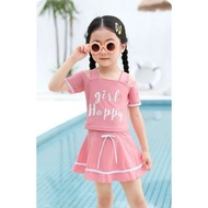 MS143 girls' 2-piece swimsuit, girls' loose swimsuit.