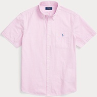 Polo Men's Classic Fit Seersucker Short Sleeve Shirt Pink