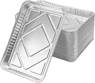 MANCHAP 40 PCS Aluminum Pans, 1/4 Size Foil Cookie Sheet Disposable Baking Cake Pans, Foil Trays for