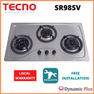 Tecno SR98SV 3 Burner Stainless Steel Built In Hob 90cm *FREE INSTALL