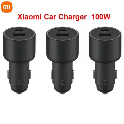 Original Xiaomi Car Charger 100W 5V 3A Dual USB Fast Charging QC Charger Adapter for iPhone Samsung 