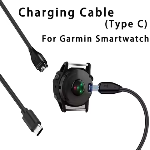 Smart Watch Charging Cable For Garmin Fenix 5 5S 5X Plus 6 6S 6X Pro 7 7S 7X USB-C Charger Replaceme