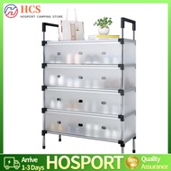 【HCS】Multilayer Shoe Rack with Metal Frame Plastic Shoe Storage Rack Space Saving Multifunctional Sh