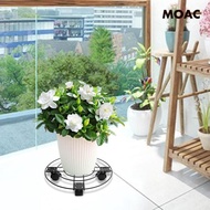 [ Plant Stand with Plant Saucer Rolling Plant Stand Plant Tray Roller with 4 Casters Iron Pallet Trolley for Office Shop