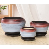 (Smaller Design) Ceramic Flower Pot 🇲🇾 Pasu Seramik / Pasu Bunga / Flower Vase / Pasu Pokok 陶瓷花盆大中小