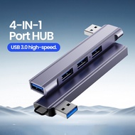 Side Elbow USB Right Angle Expansion Dock Aluminum Alloy Hub Multi Port Splitter Type C Hub Extender