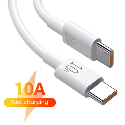 10A 120W Dual Type C Fast Charging Cable Type C To Type C Cable for iphone 15 Samsung Xiaomi Huawei 