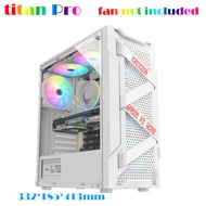 Mingsu Titan Proเคสคอมพิวเตอร์เดสก์ท็อปด้านข้างโปร่งใสGaming 240 พัดลมระบายความร้อนATXกระดานขนาดใหญ่