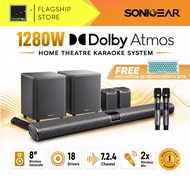 SonicGear 7.2.4ch StudioBar 9000 Soundbar with Dolby Atmos | 1280w | Home Theater | Wireless Subwoof