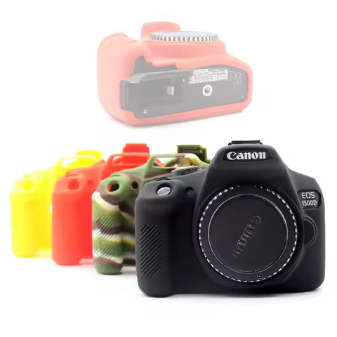 Rubber Silicon Case Soft Body Cover Protector Skin for Canon 1300D 1500D 2000D Rebel T6 T7 Kiss X80 