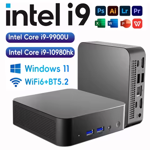 MINI PC Windows 11 Intel Core i9 10980HK/Core i9 9900U 16GB RAM 1TB SSD WIFI 6 BT5.2 4K HD Mini Gami