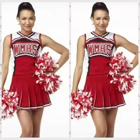 2025halloweenHigh School Glee Club Girl Cheerleader Costume Glee Style Cheerleading Varsity Cheerlea