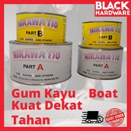 Black Hardware Nikawa 118 A+B Bond Wood Boat Ceramic Glass Strength Adhesive Gum Glue Gam Kayu Fiber