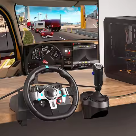 Applicable to Logitech G29/G923 Racing Simulation Steering Wheel with Force Feedback and Shifter Com