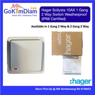 Hager Sollysta 10AX 1 Gang 2 Way / 2 Gang 2 Way Switch Weatherproof (IP66 Certified)