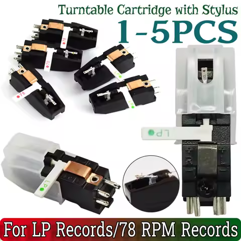 Dual Stylus Turntable Cartridge Sapphire Needles Magnetic Cartridge Stylus Needle Turntable for LP 7