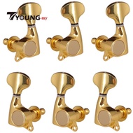 [Available] 3R3L Golden Tuning Peg Tuner For Steel String Electric Acoustic Folk Guitar Golden 3R3L